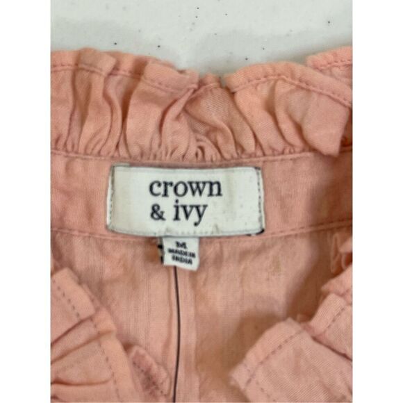 Crown & Ivy women’s sleeveless blouse pink NWT medium - Picture 6 of 7